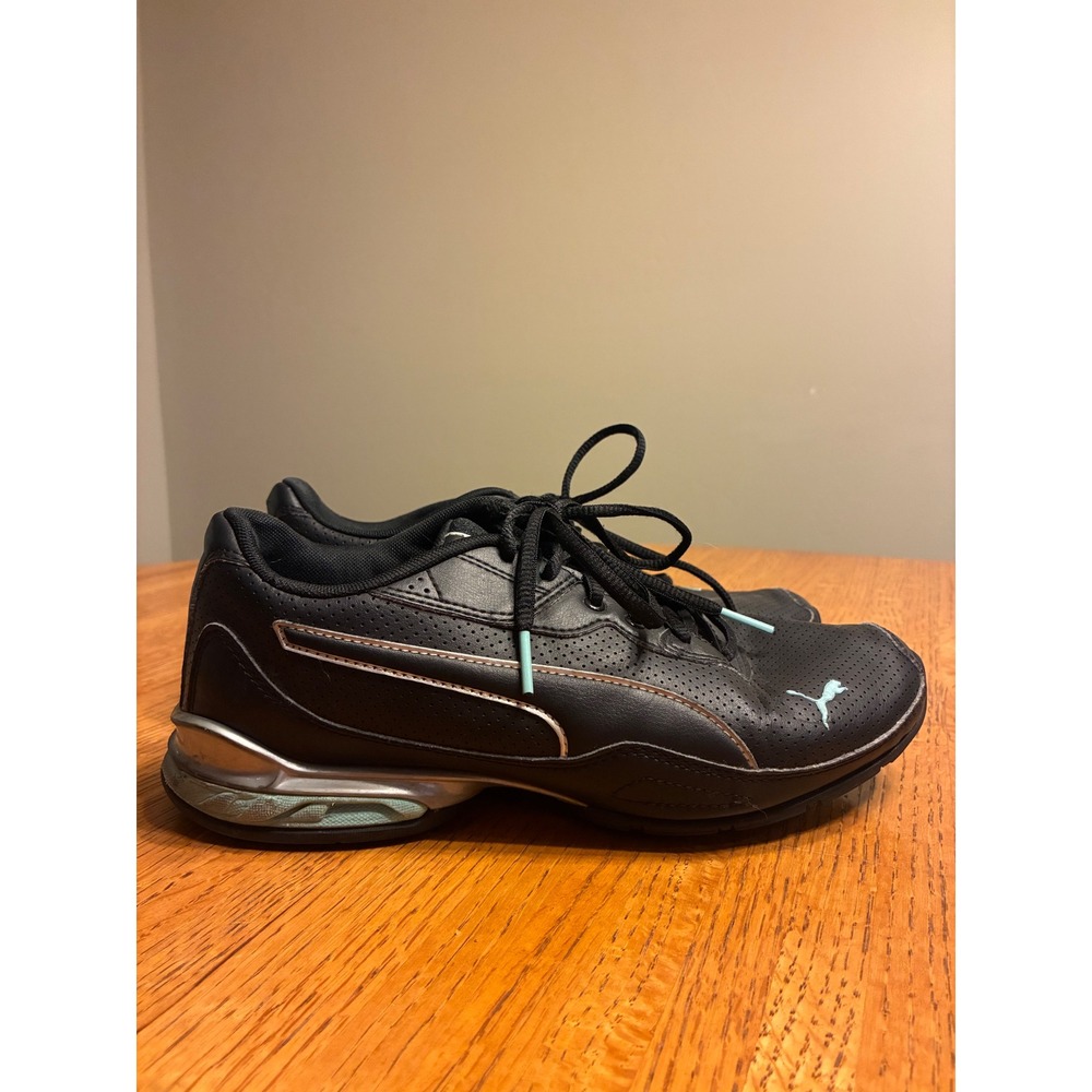 Puma Tazon 6 Black Silver Light Blue Women Sneakers 194265-02 US 8